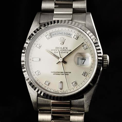 rolex chinese numerals day date white gold|rolex day date 36mm gold.